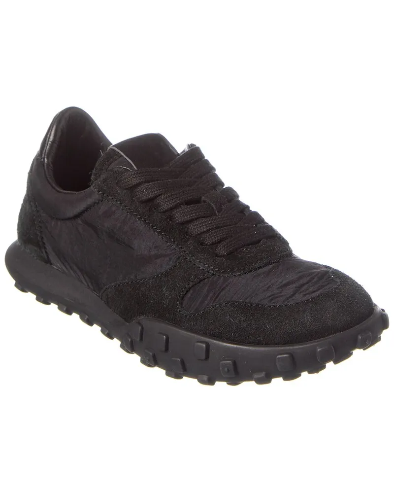 Jil Sander Nylon & Suede Sneaker Black