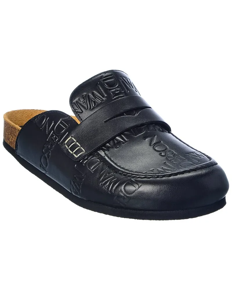 J.W.Anderson Logo Leather Mule Black