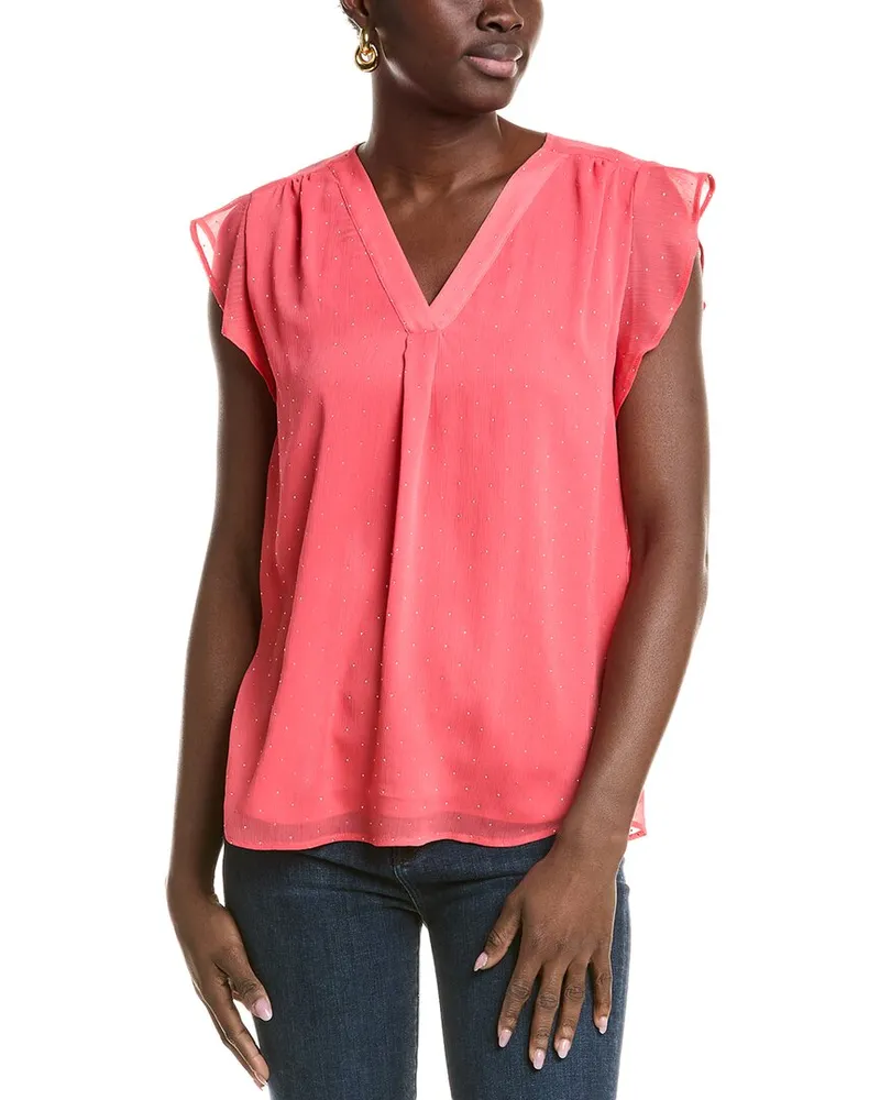 Vince Camuto Rhinestone Blouse Pink
