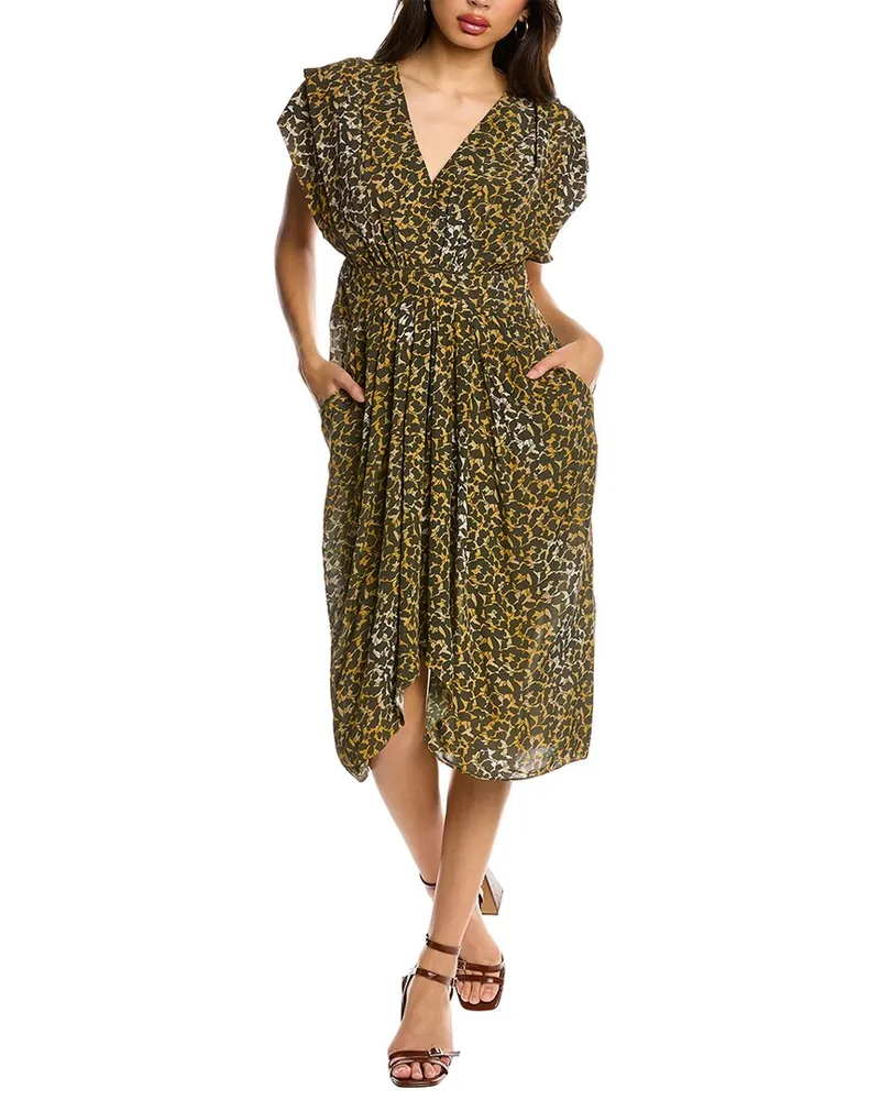 Isabel Marant Almeya Midi Dress Brown