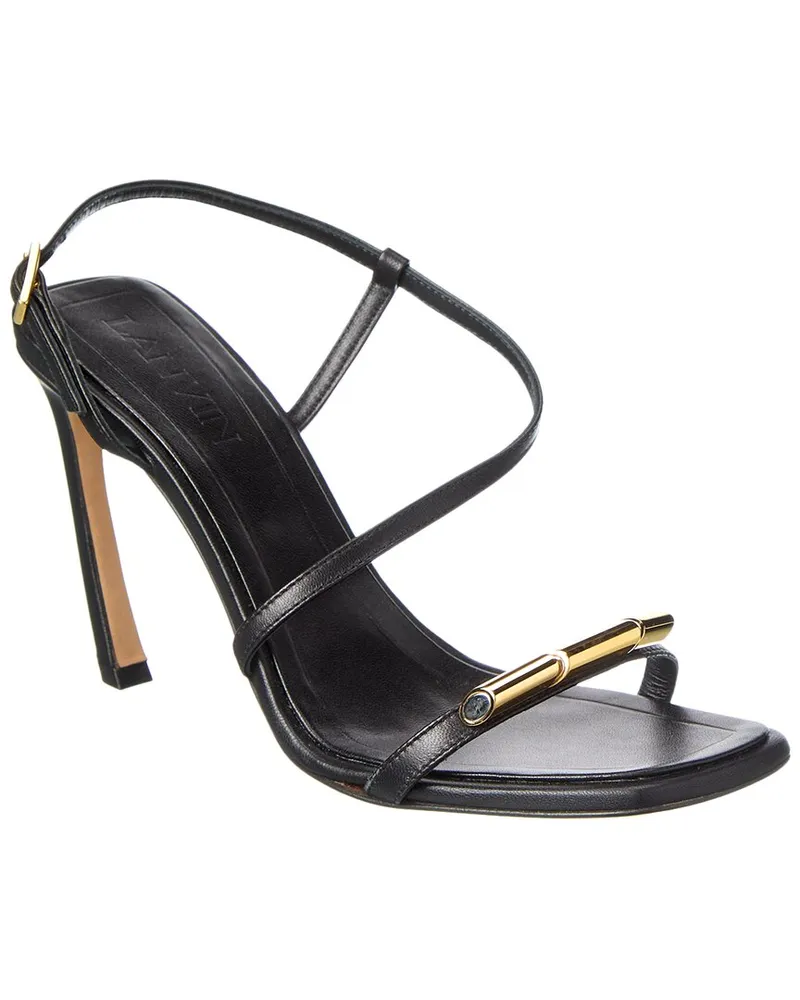 Lanvin Swing 95 Leather Sandal Black