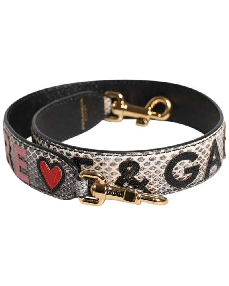 Dolce & Gabbana Snakeskin & Leather Bag Strap Nocolor
