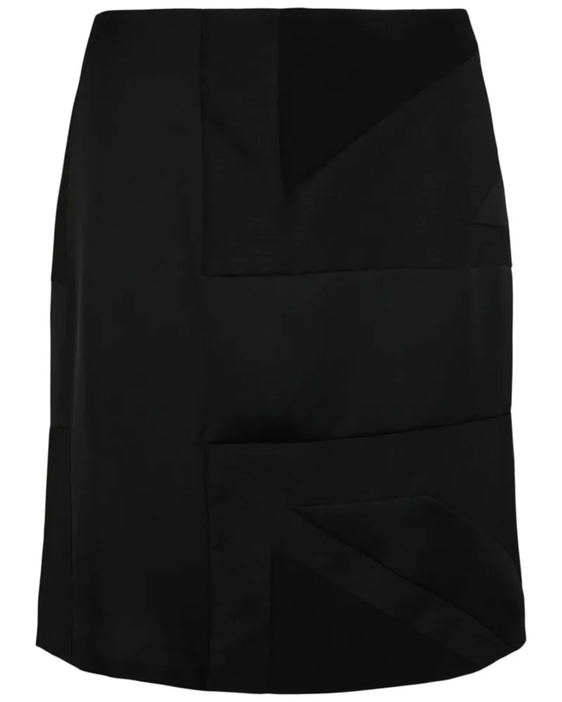 Burberry Silk-Lined Mohair & Wool-Blend Skirt Black