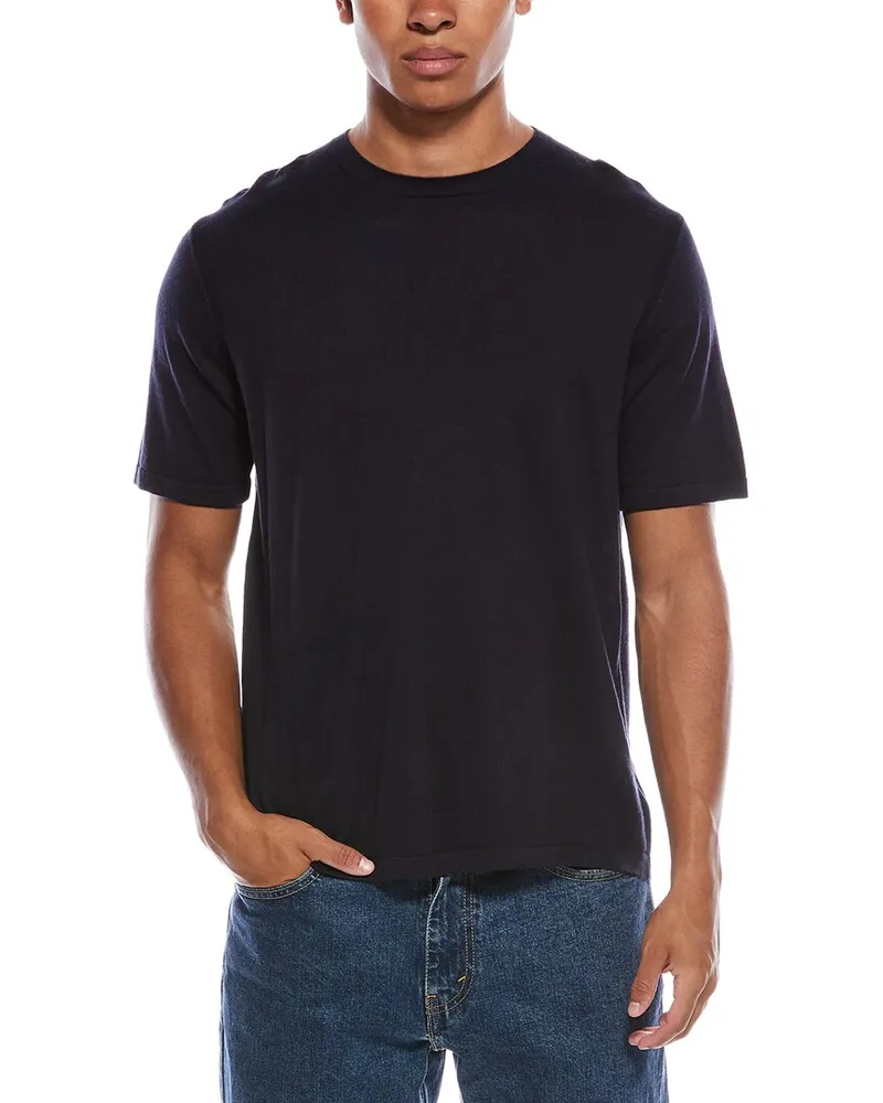 N.Peal Loose Fit Cashmere-Blend T-Shirt Blue