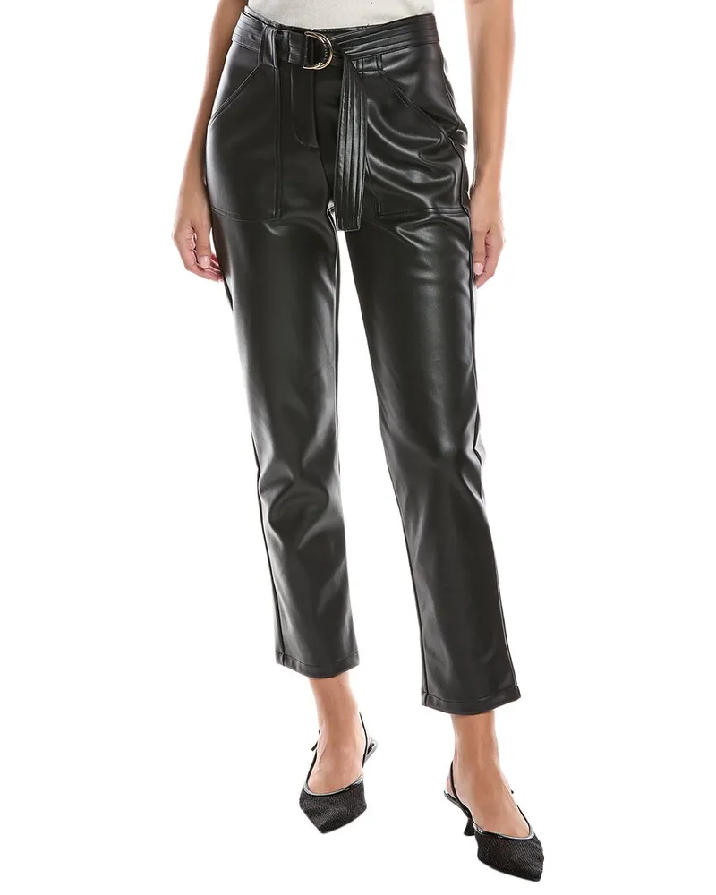 Elie Tahari The Clea Vegan Leather Pant Black