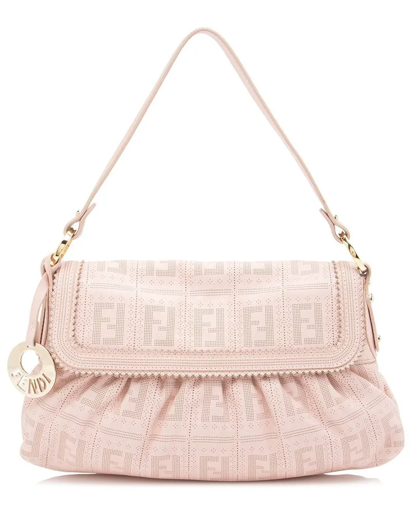 Fendi Pink Leather Perforated FF Chef Small Bag (Authentic Pre-Loved Nocolor