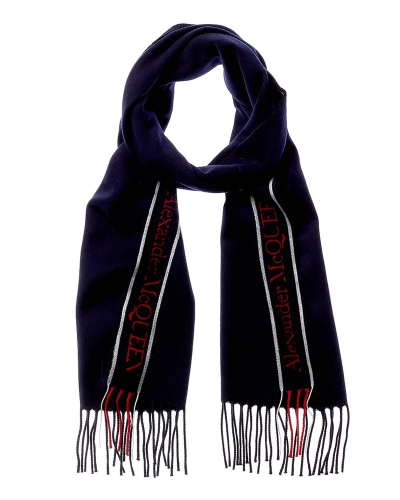 Alexander McQueen Selvedge Fringe Wool & Cashmere-Blend Scarf Nocolor