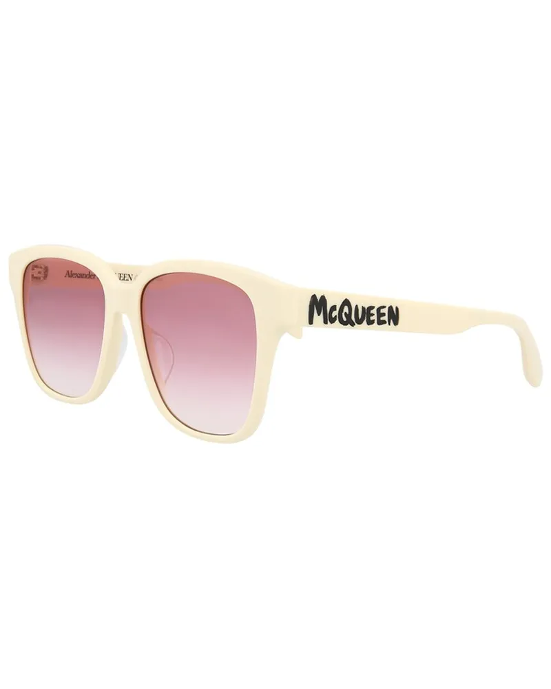 Alexander McQueen Women's AM0331SK 56mm Sunglasses White