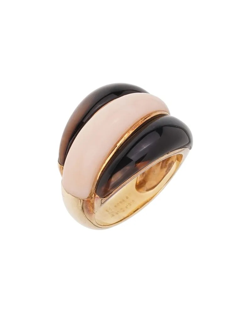 Van Cleef & Arpels 18K Smoky Quartz & Coral Ring (Authentic Pre-Loved Nocolor