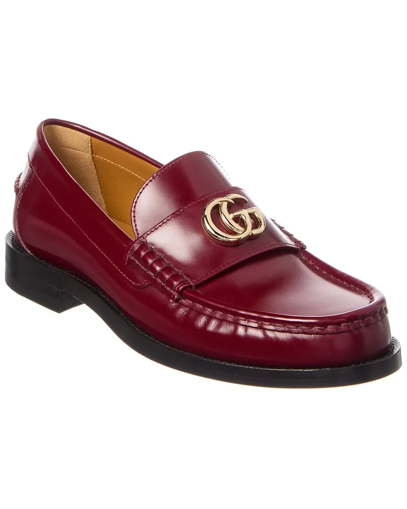 Gucci Double G Leather Loafer Red
