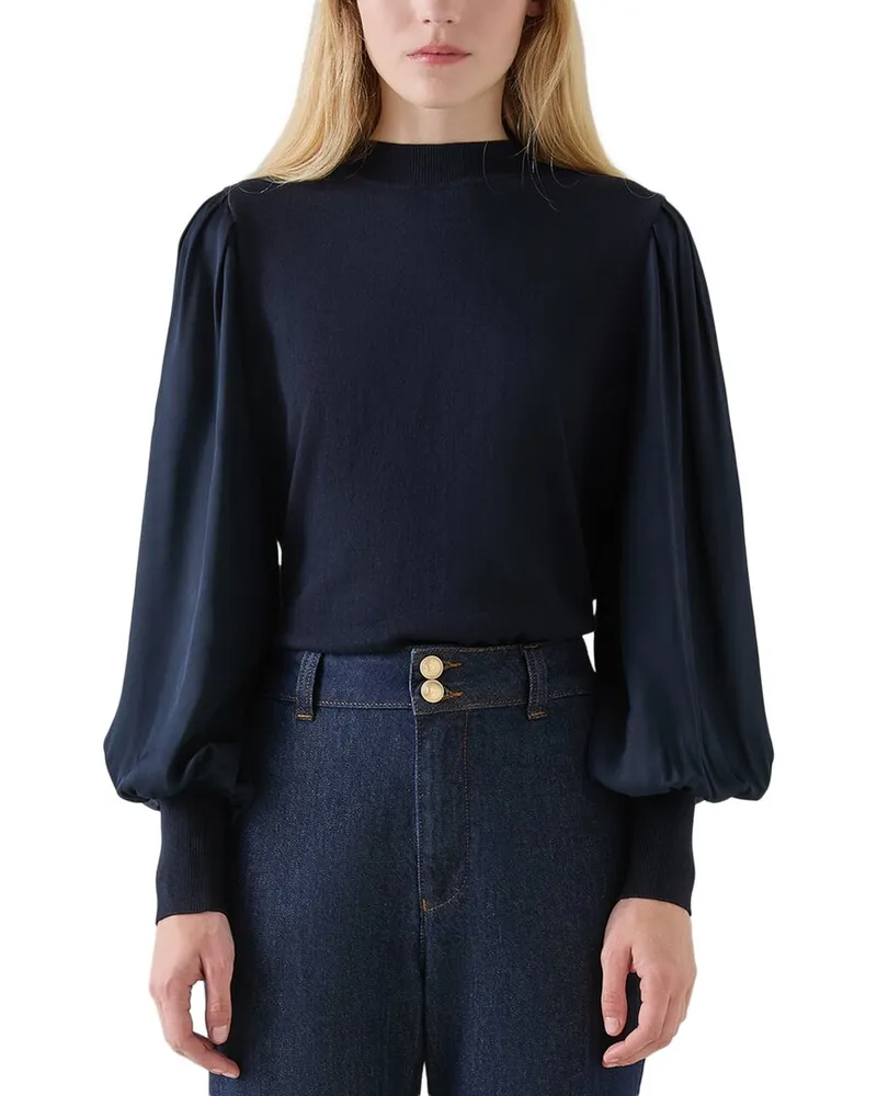 L.K.Bennett  Erica Knitted Top Navy