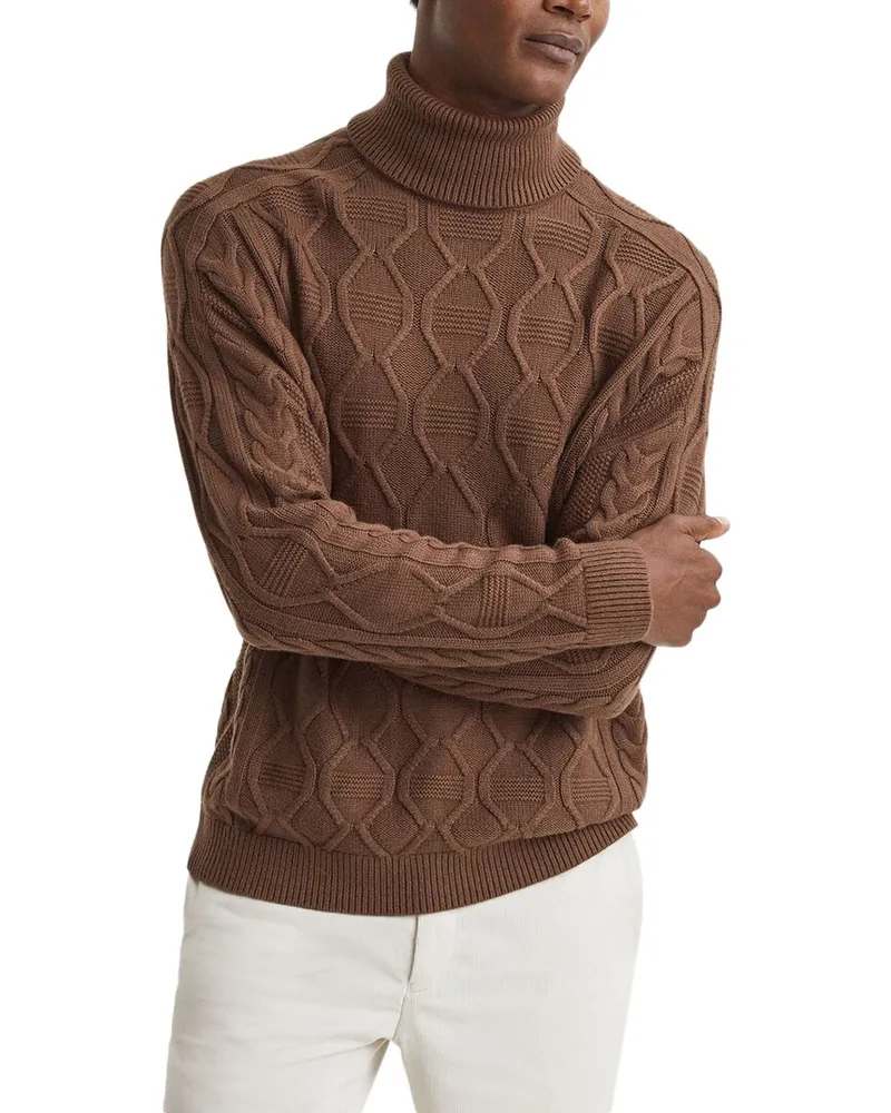 Reiss Alston Roll Neck Cable Top Nocolor