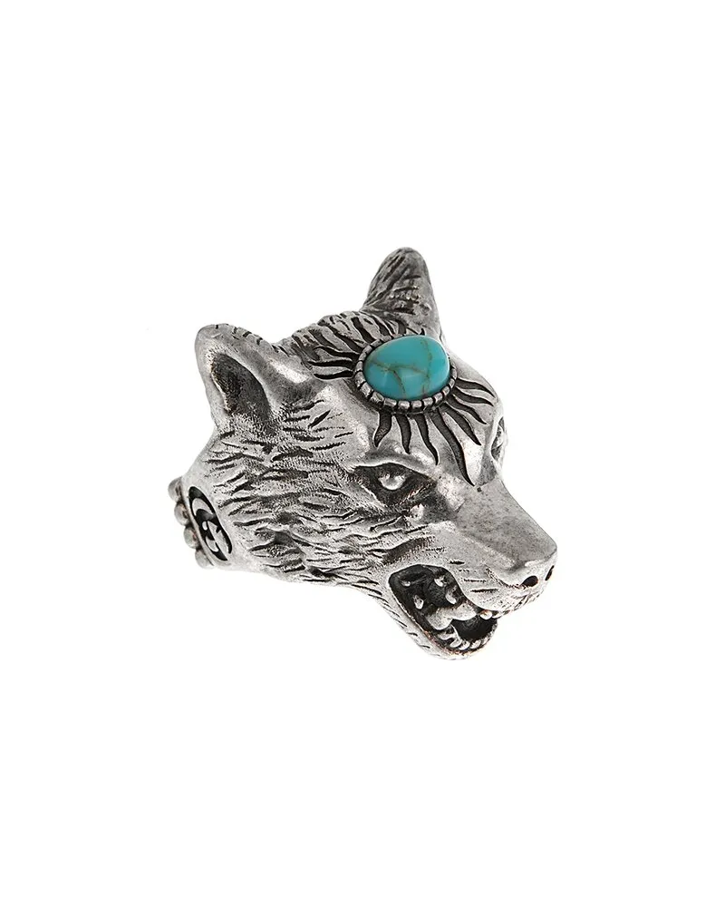 Gucci Silver Wolf Ring Nocolor