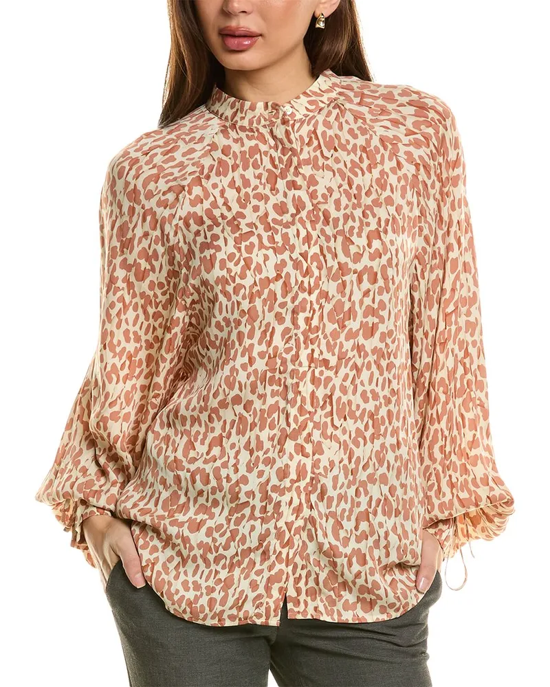 Reiss Calla Blouse Brown