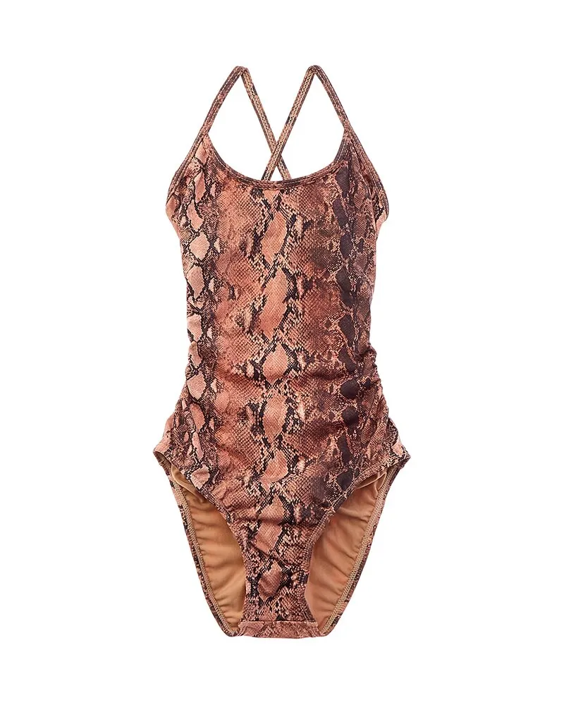 PilyQ Ayah Cutout One-Piece Brown