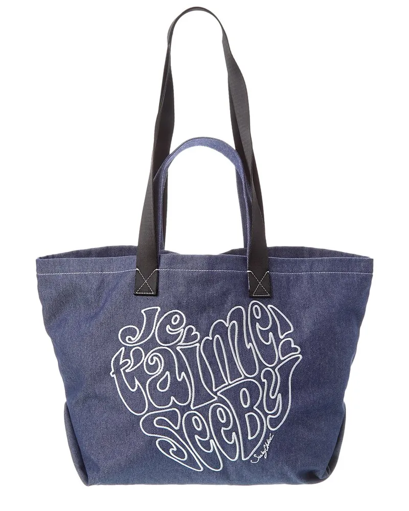 See by Chloé Je T'aime Denim Tote Blue