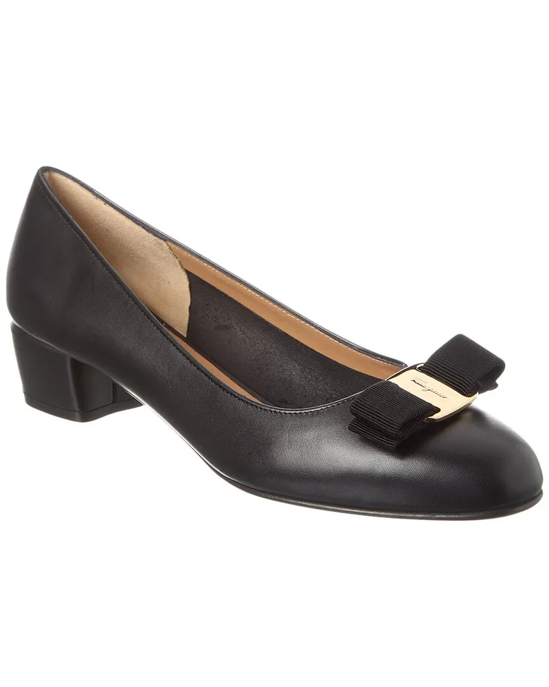 Ferragamo Vara Leather Pump Black