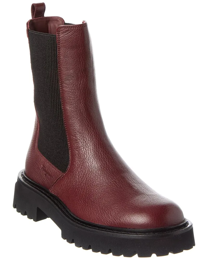 Ferragamo Double Gancini Leather Boot Brown