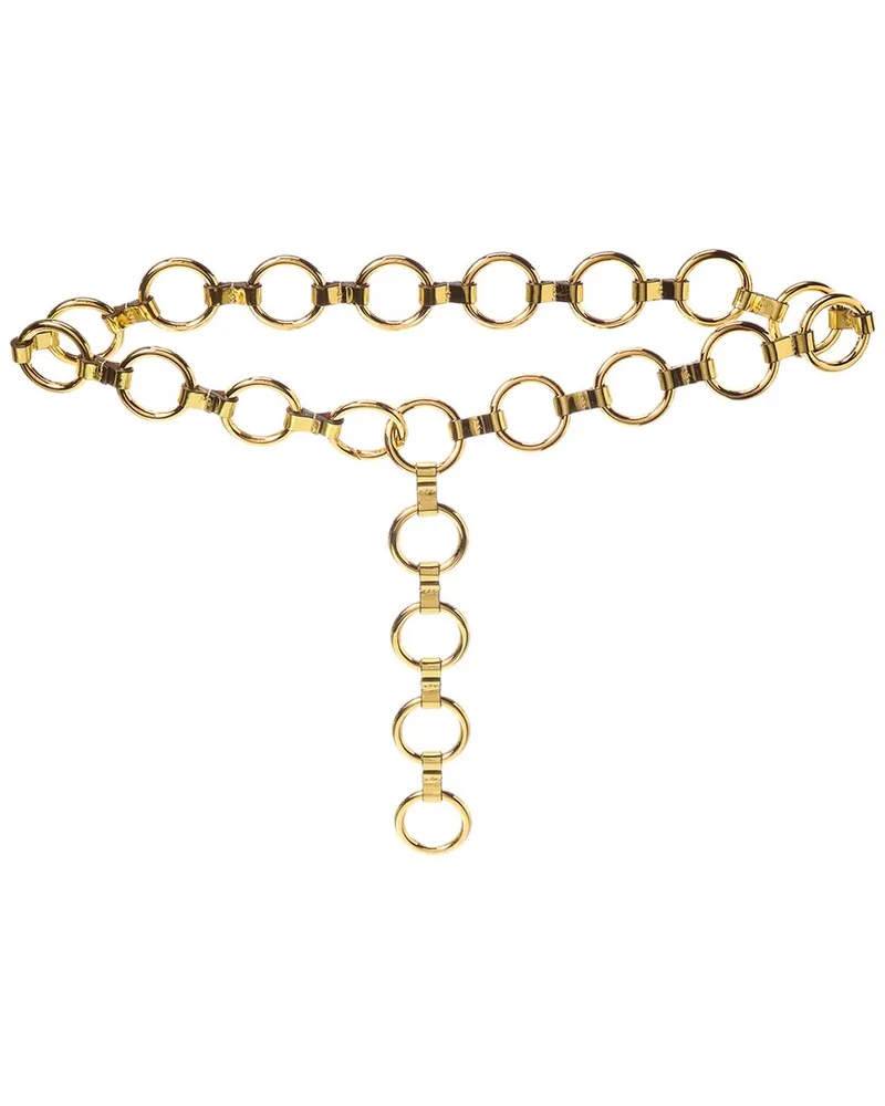 Michael Kors Marisa Metal & Leather Belt Gold