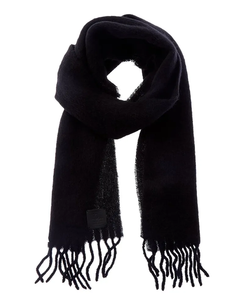 Totême Monogram Alpaca-Blend Scarf Black