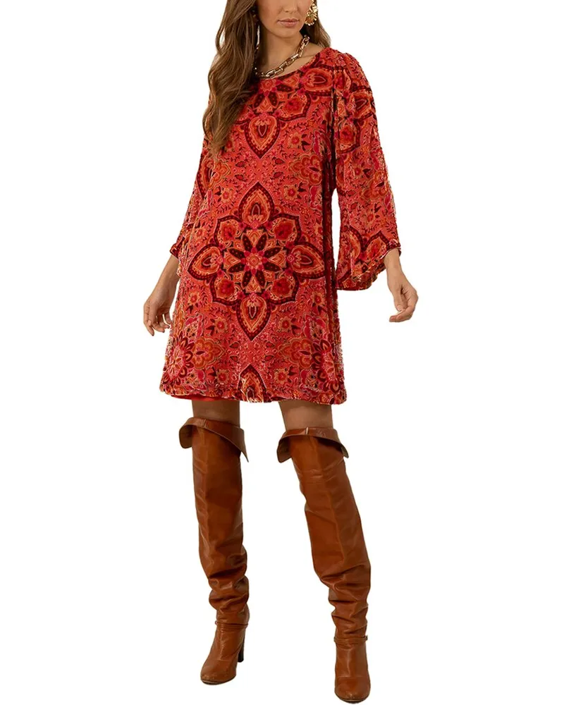 Hale Bob Alora Silk-Blend Mini Dress Nocolor
