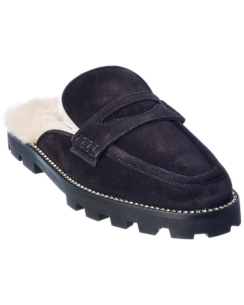 Jimmy Choo Ronnie Suede & Shearling Mule Nocolor