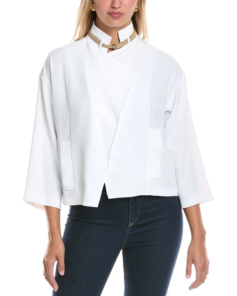 Joseph Ribkoff Belted Top White