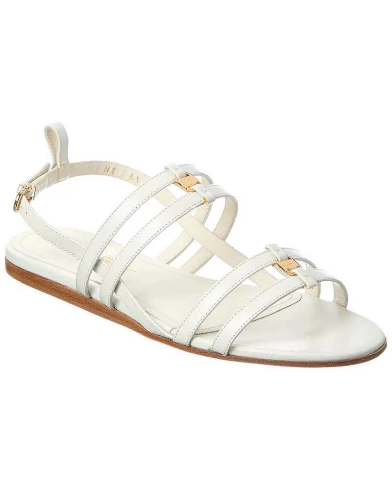Ferragamo Typa Leather Sandal White