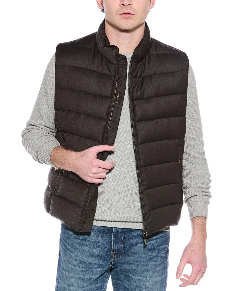 MOORER Oliver Wool & Cashmere-Blend Down Gilet Nocolor