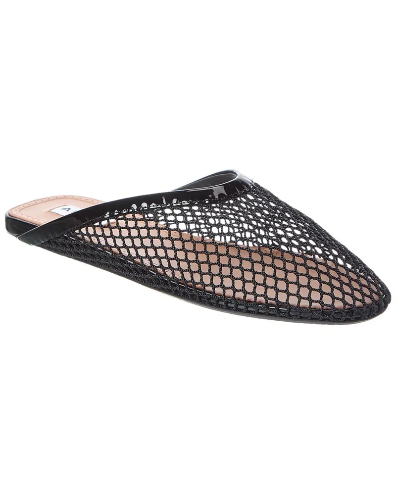 Alaïa Fishnet Mesh & Patent Mule Black