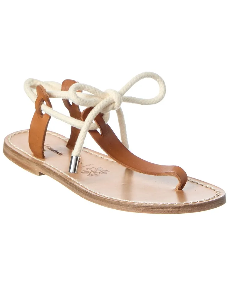 Officine Generale Officine Generale Clarie Leather & Rope Sandal Brown