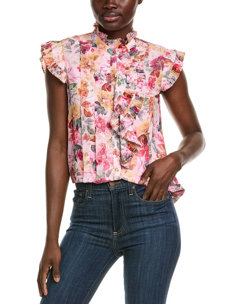 Elie Tahari Pleated Shirt Nocolor