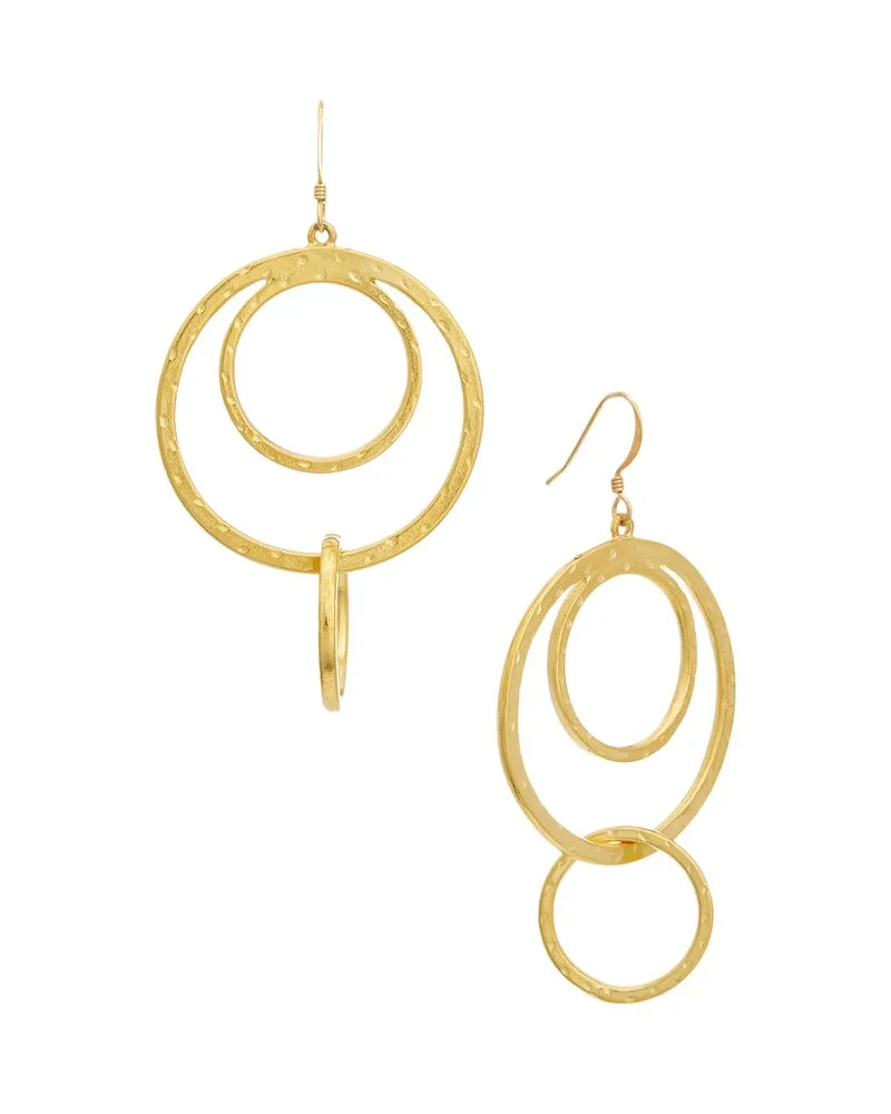 Kenneth Jay Lane 22K Plated Dangle Earrings Nocolor