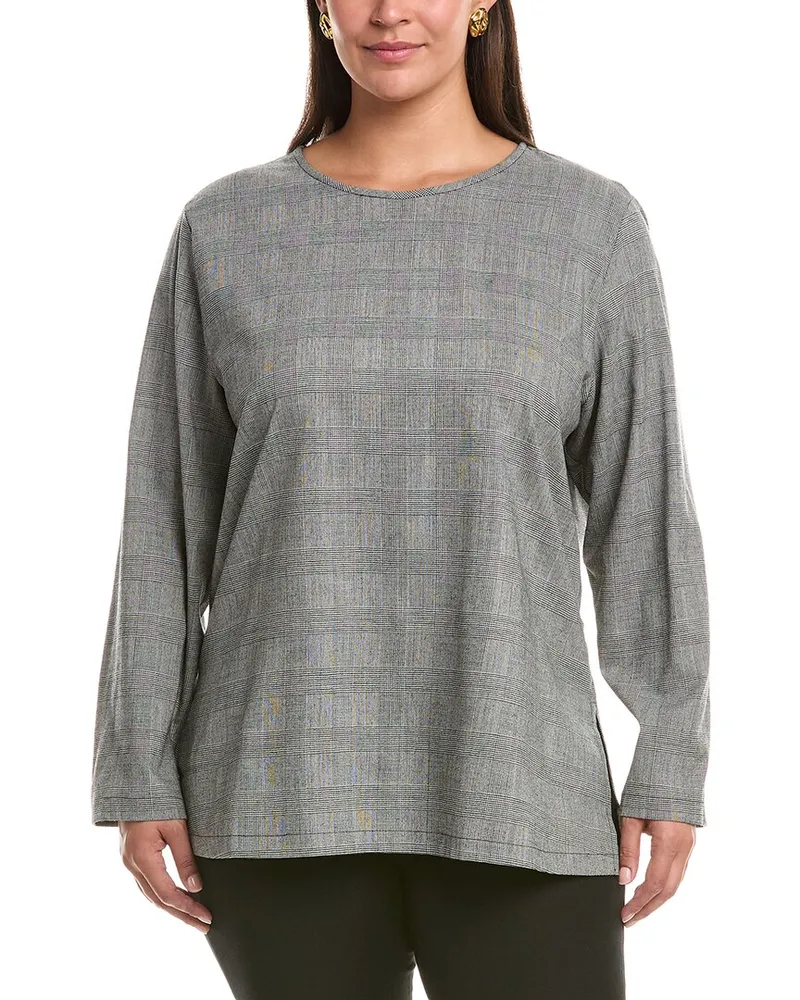 Marina Rinaldi Plus Uberta Wool-Blend Shirt Nocolor