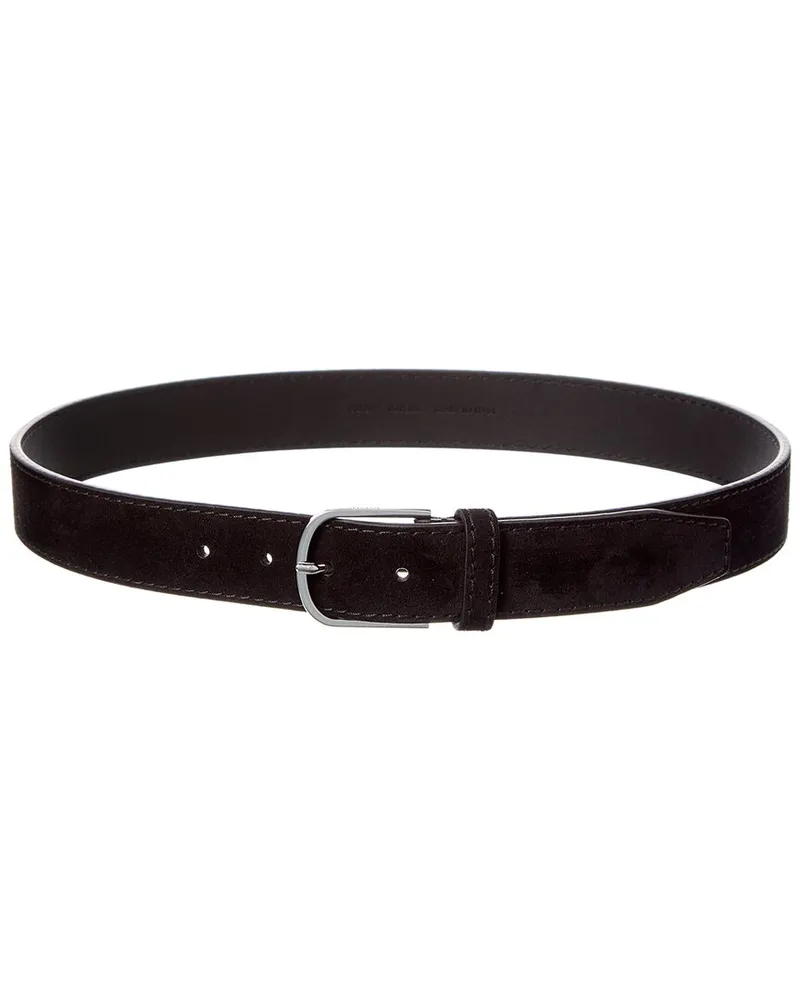 Totême Wide Suede Belt Brown