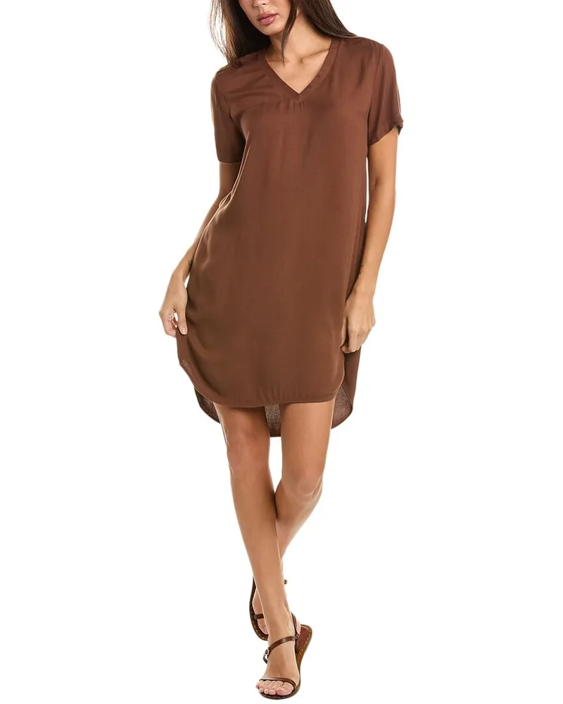 Bella Dahl V Neck Mini Dress Nocolor