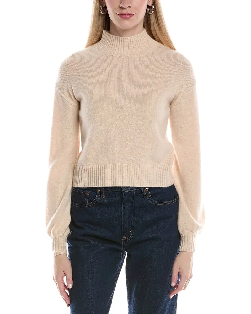 philosophy Balloon Sleeve Cashmere Sweater Beige