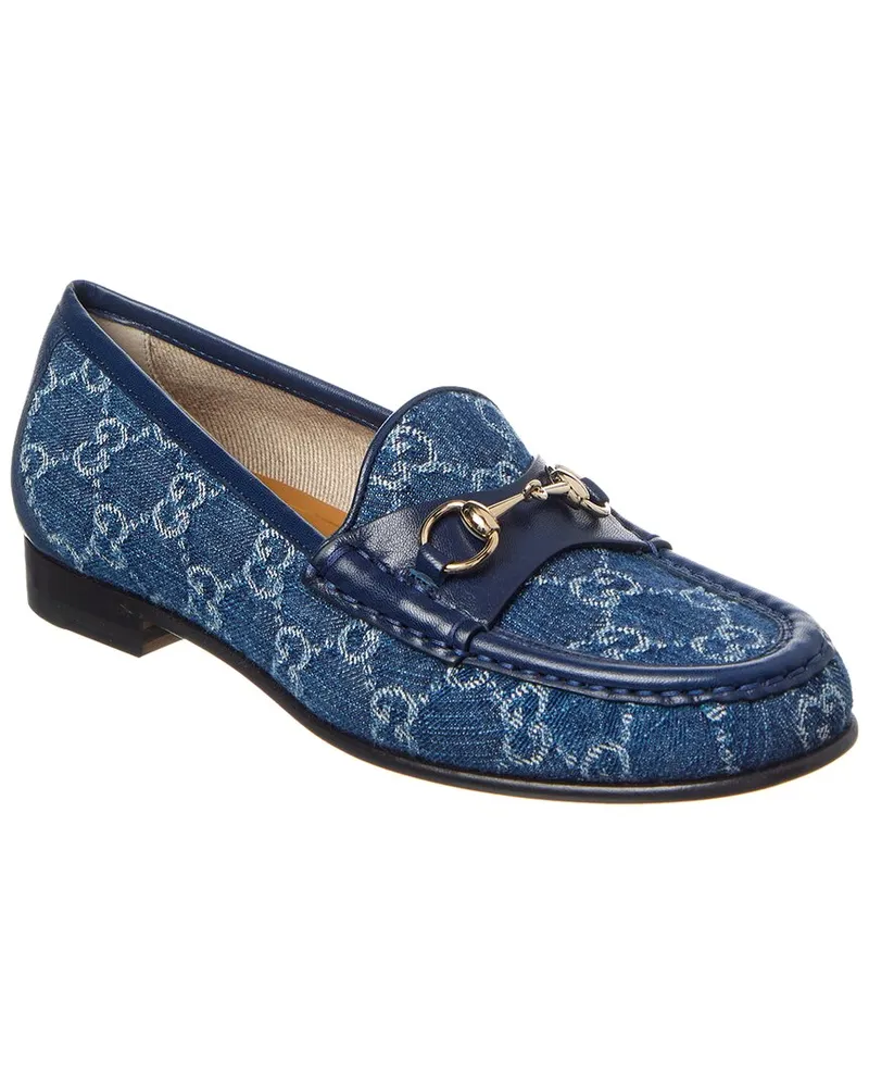 Gucci Horsebit GG Denim & Leather Loafer Blue