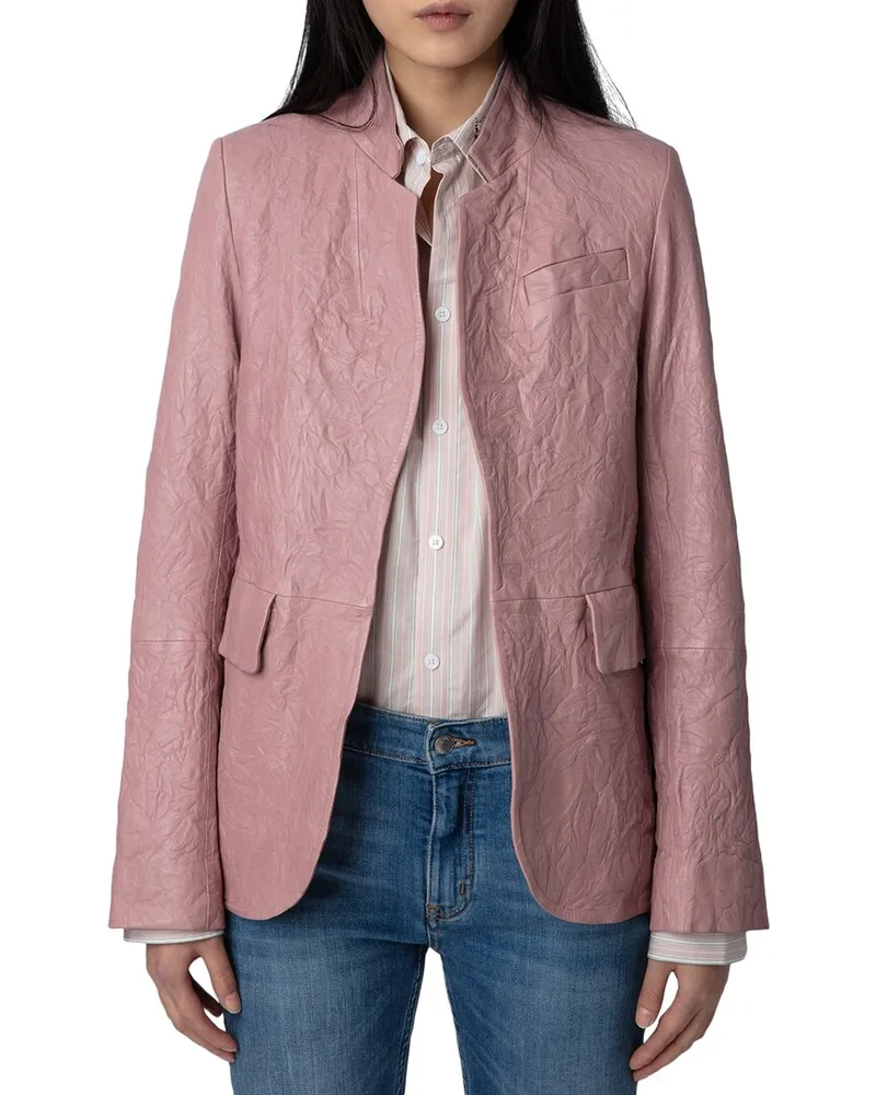 Zadig & Voltaire Very Cuir Froisse Blazer Nocolor
