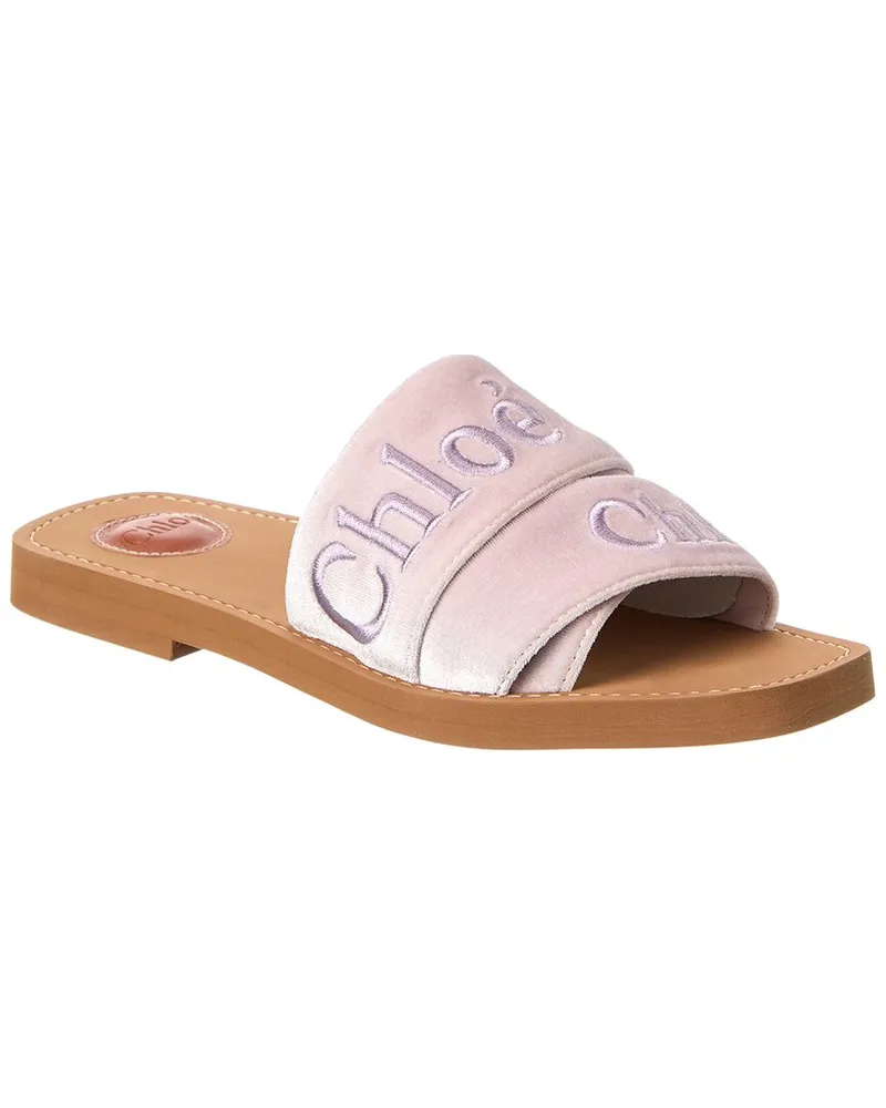 Chloé Woody Velvet Slide Nocolor