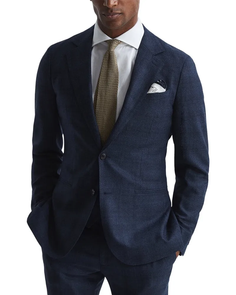 Reiss Ancroft Wool-Blend Jacket Blue