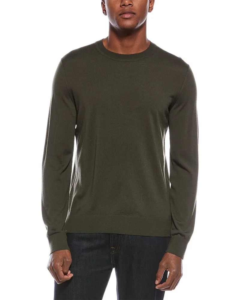 Theory Regal 2 Wool-Blend Pullover Green