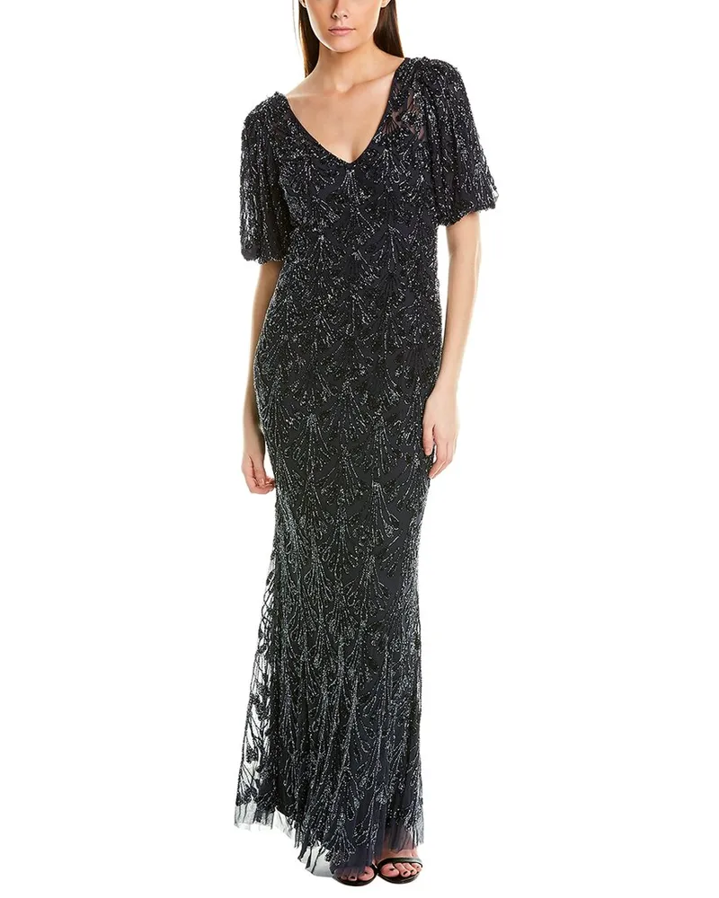 Aidan Mattox Beaded Maxi Dress Nocolor