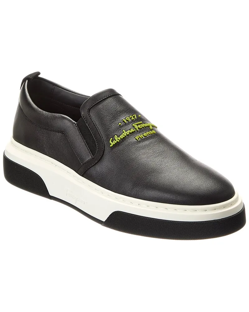 Ferragamo Cassina Saddle Leather Sneaker Nocolor