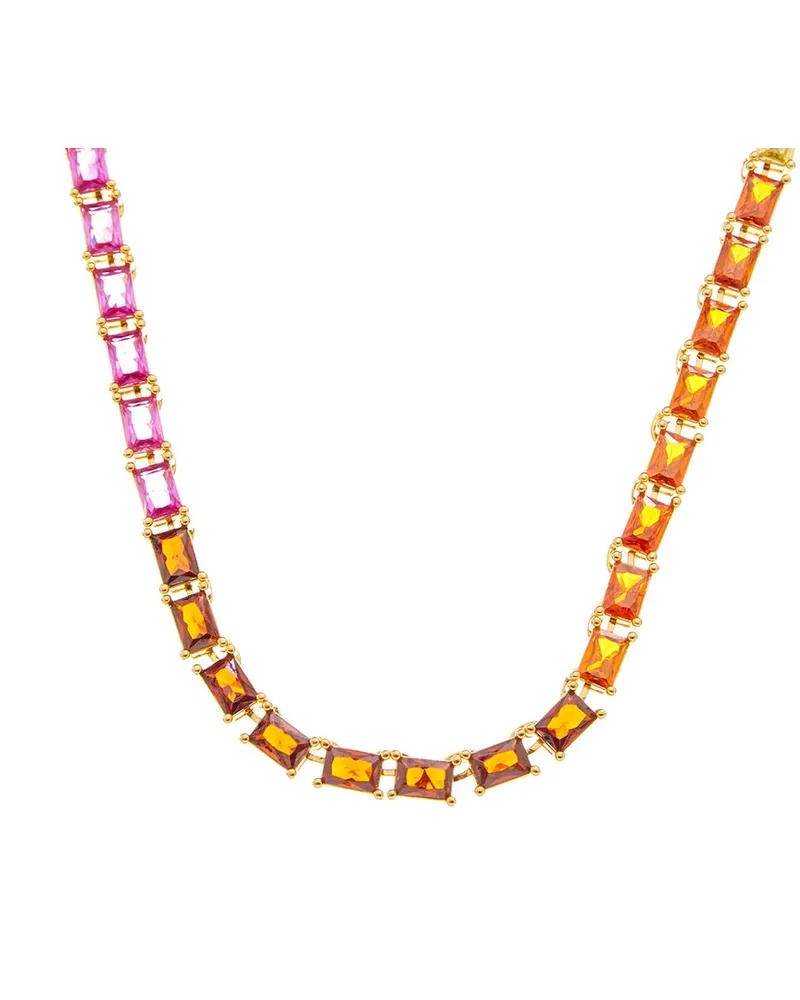 CRYSTAL HAZE 18K Plated CZ Statement Necklace Nocolor