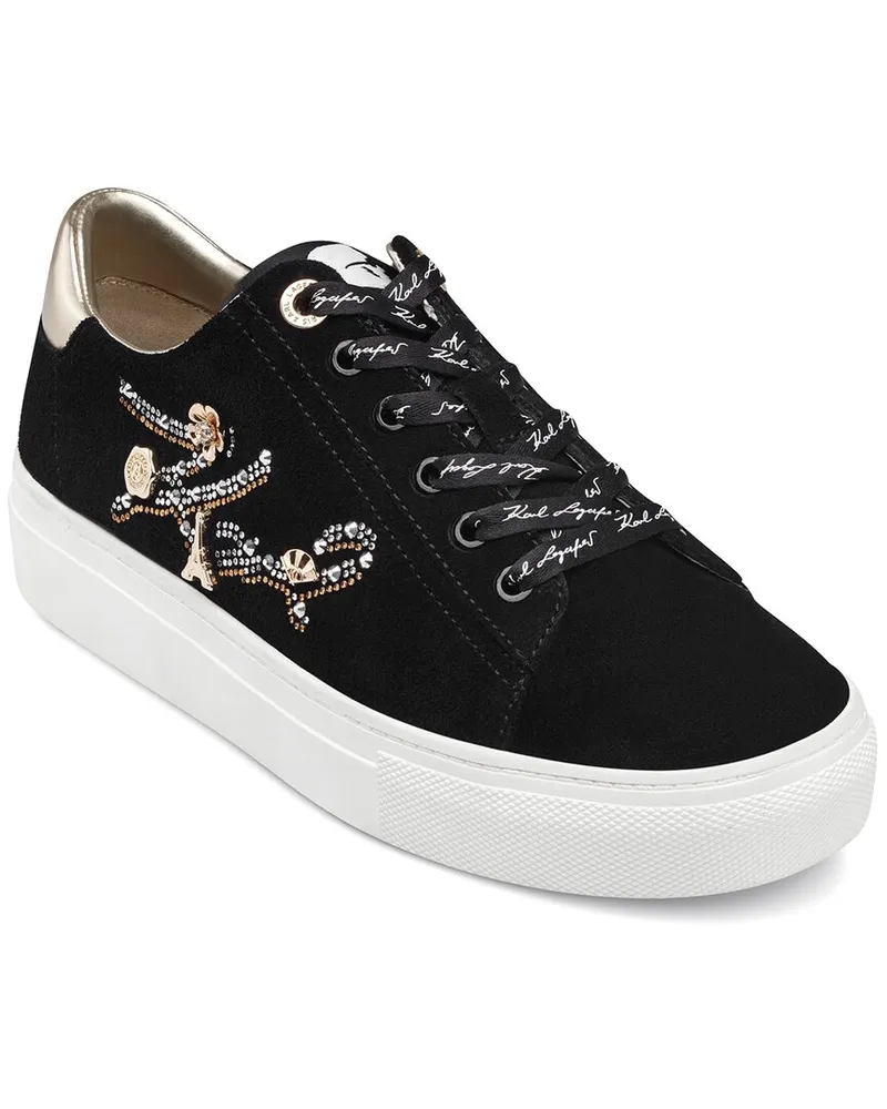 Karl Lagerfeld Cate Sayings Leather Sneaker Nocolor