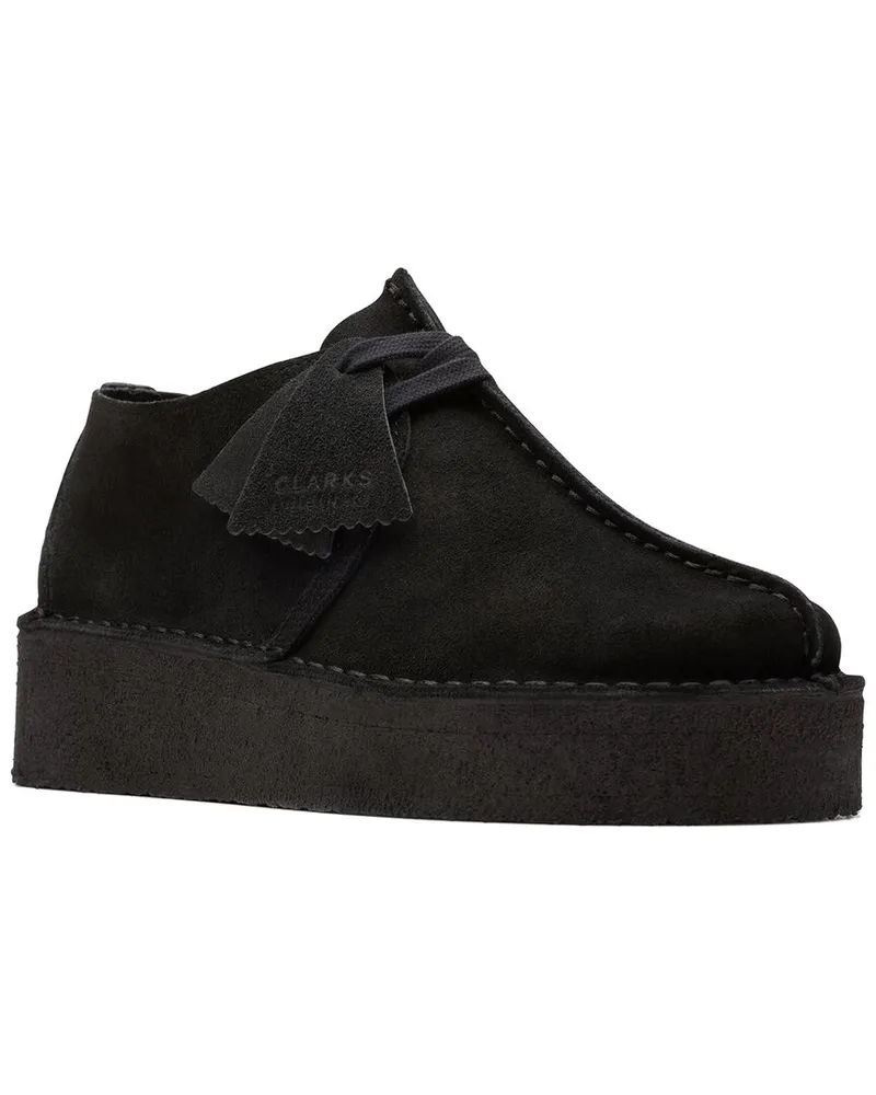 Clarks Trek Wedge Suede Oxford Black