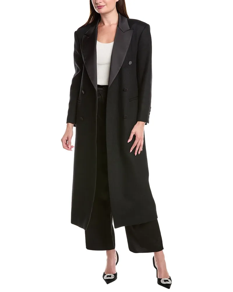 Sandro Wool-Blend Coat Black