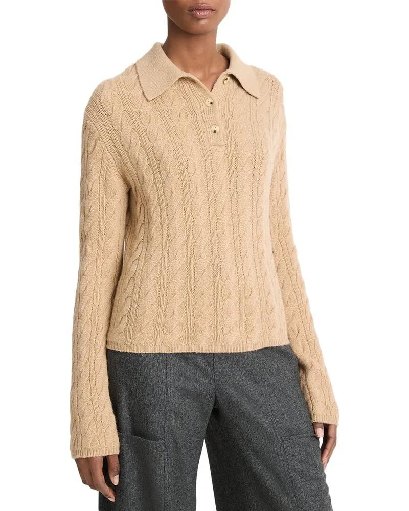 Vince Cable Knit Wool & Cashmere-Blend Polo Shirt Nocolor