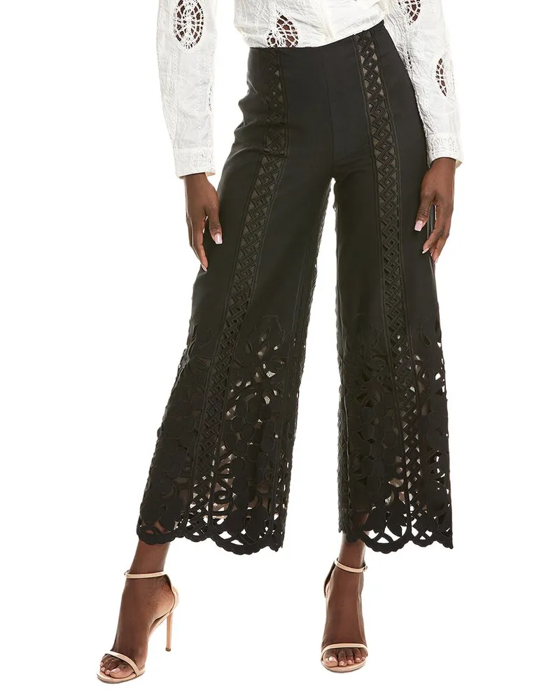 Oscar de la Renta Silk-Lined Pant Black